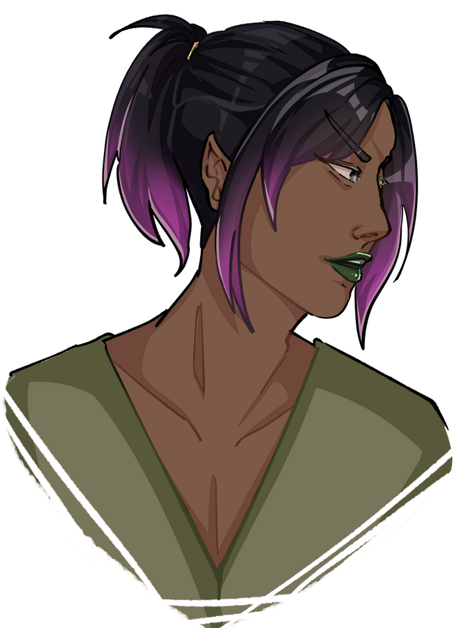 Coloured sketch, headshot