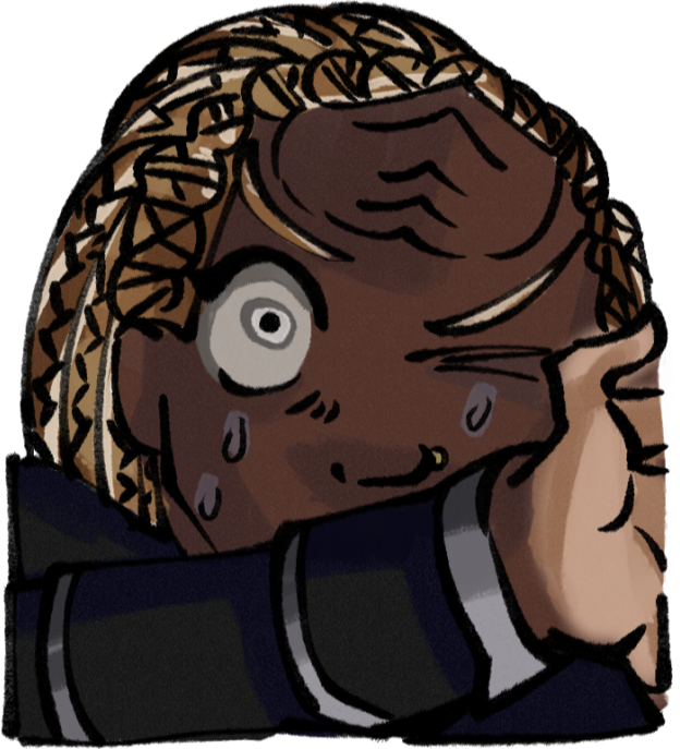 Coloured sketch, headshot