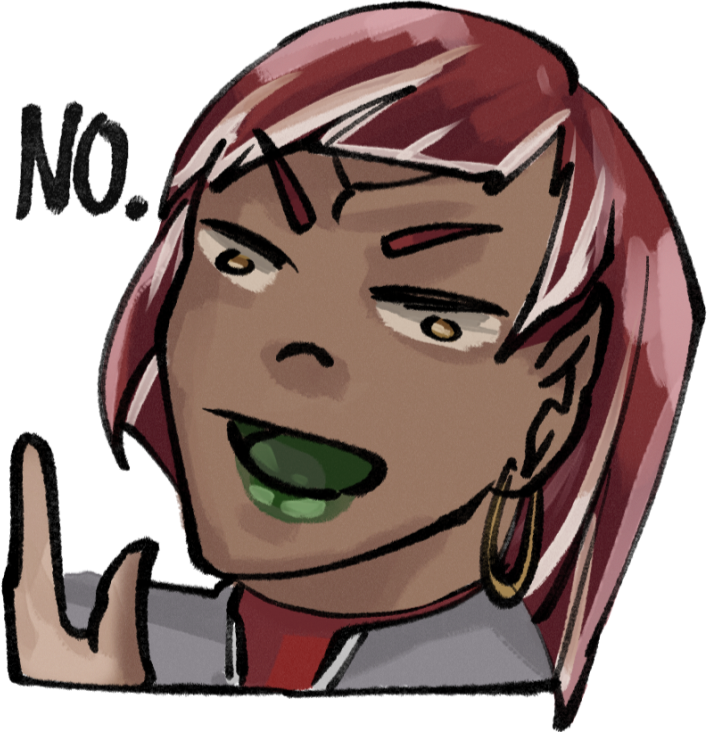 Coloured sketch, headshot