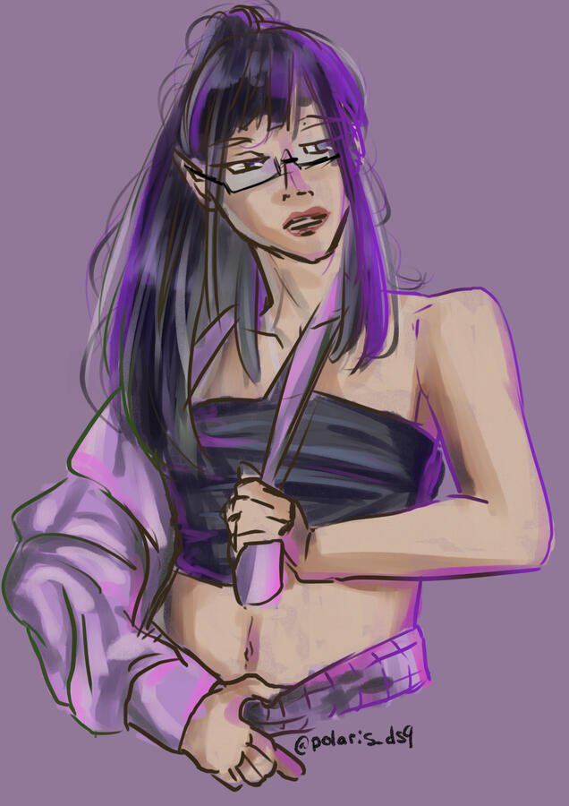 Coloured sketch, torso + free background